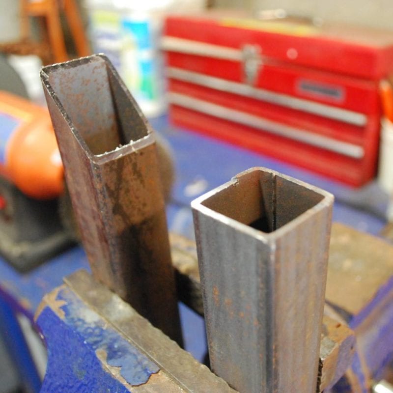 90 degree steel cut