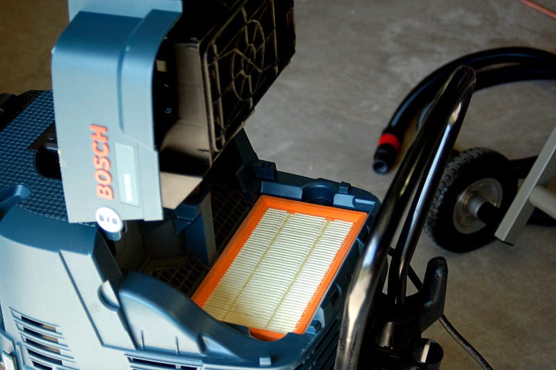 Bosch VAC140A Dust Extractor Filter Access