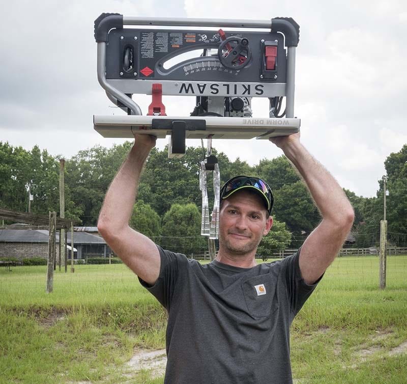 Best Portable Jobsite Table Saw Shootout - Skilsaw Worm Drive Table Saw Weight