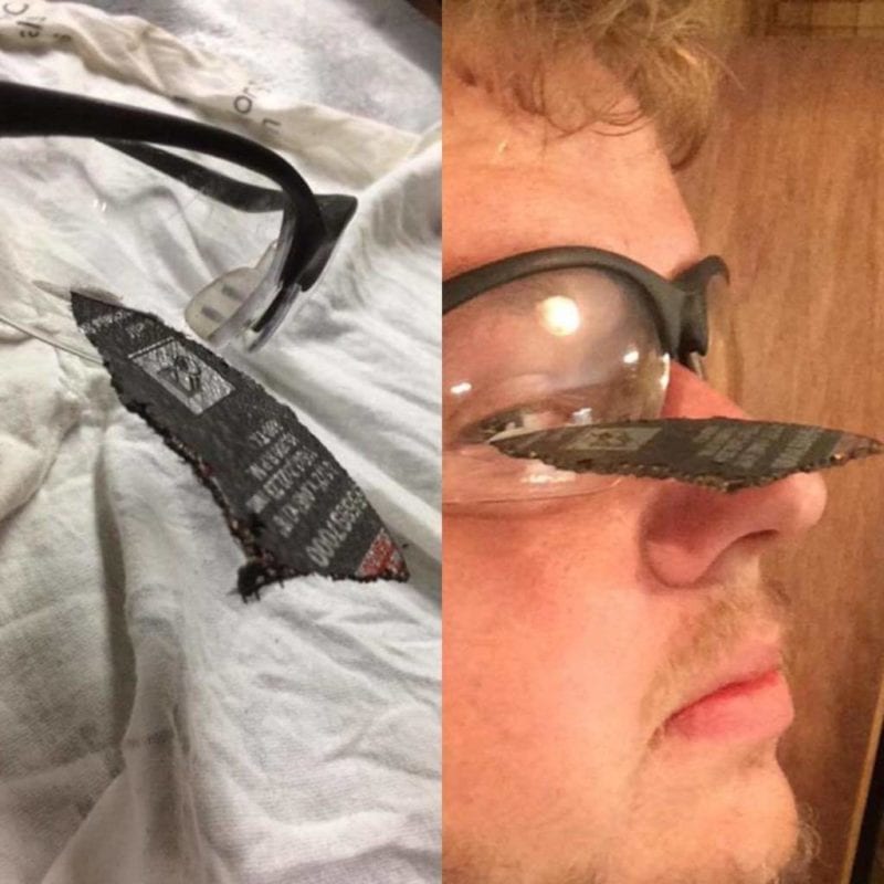 eye protection to prevent power tool accidents