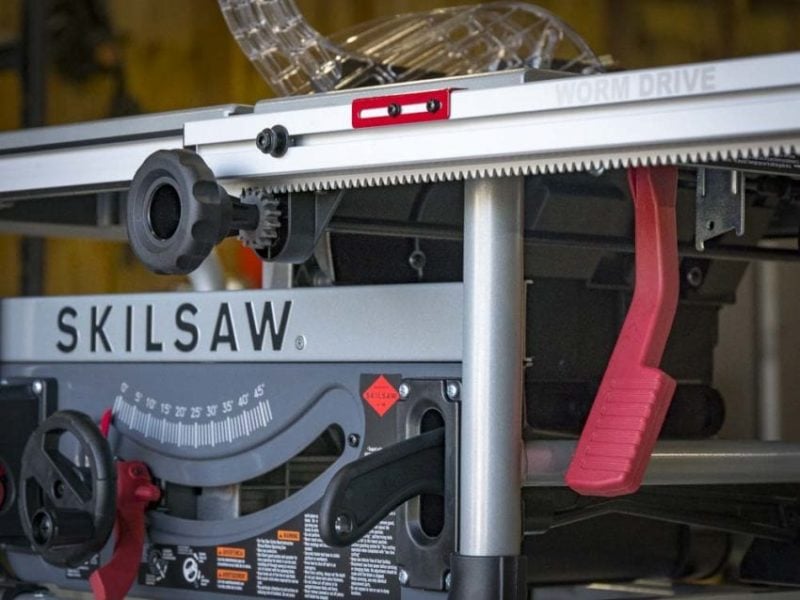 push stick storage and bevel controls