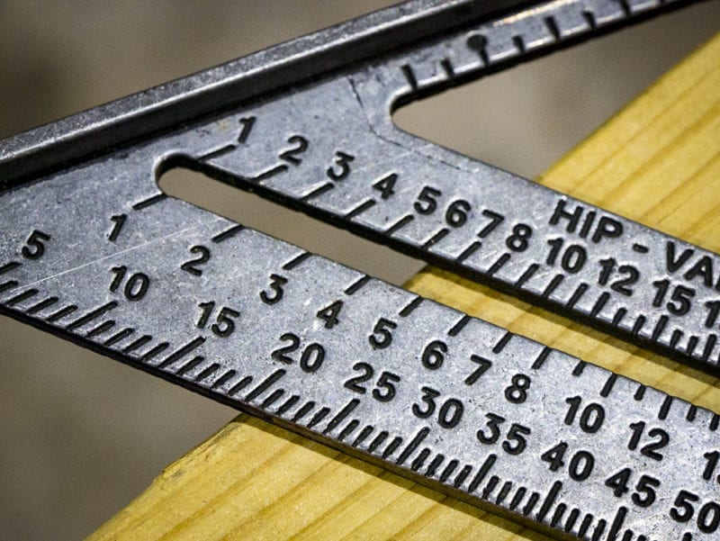 marking angles for hips and valleys