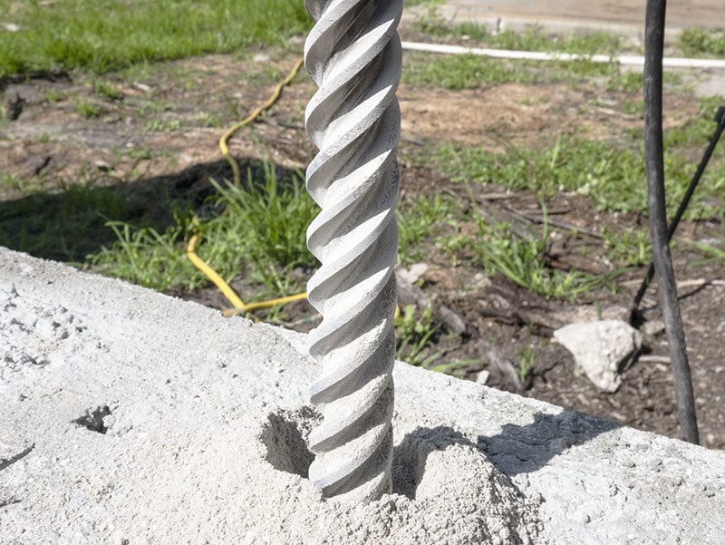 Bosch SpeedXtreme SDS-Max Rotary Hammer Drill Bit Up Close Drilling