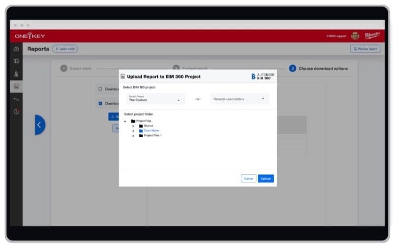 Milwaukee One-Key Autodesk BIM integration