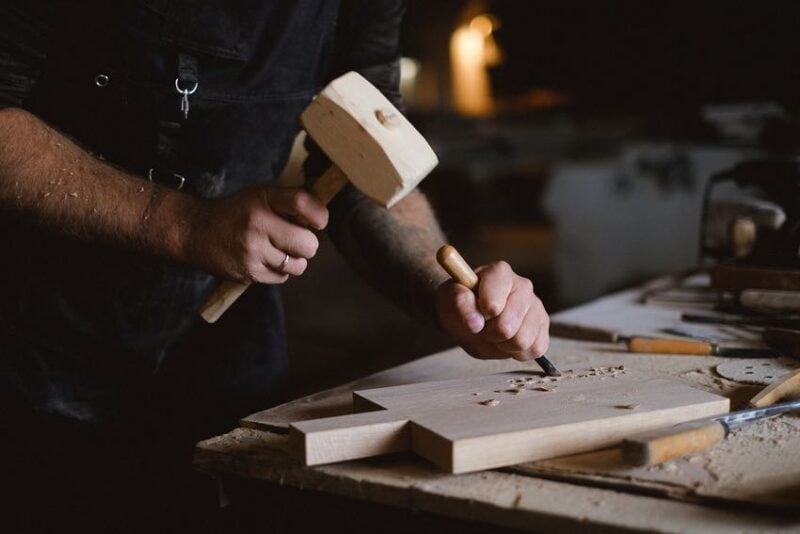 wooden mallets hammer