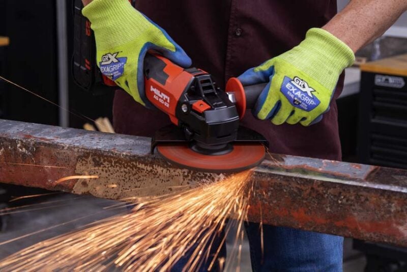how to use a grinder - angle sparks away from body