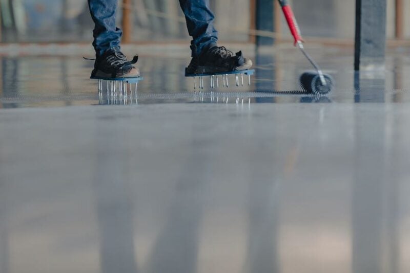 garage floor epoxy application