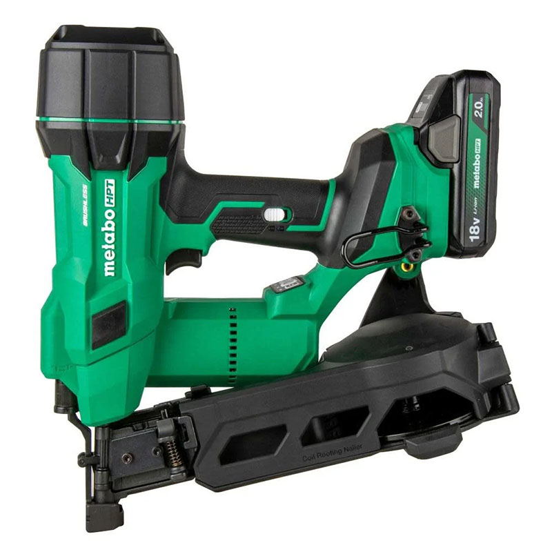 Metabo HPT 18V Cordless Coil Roofing Nailer Kit