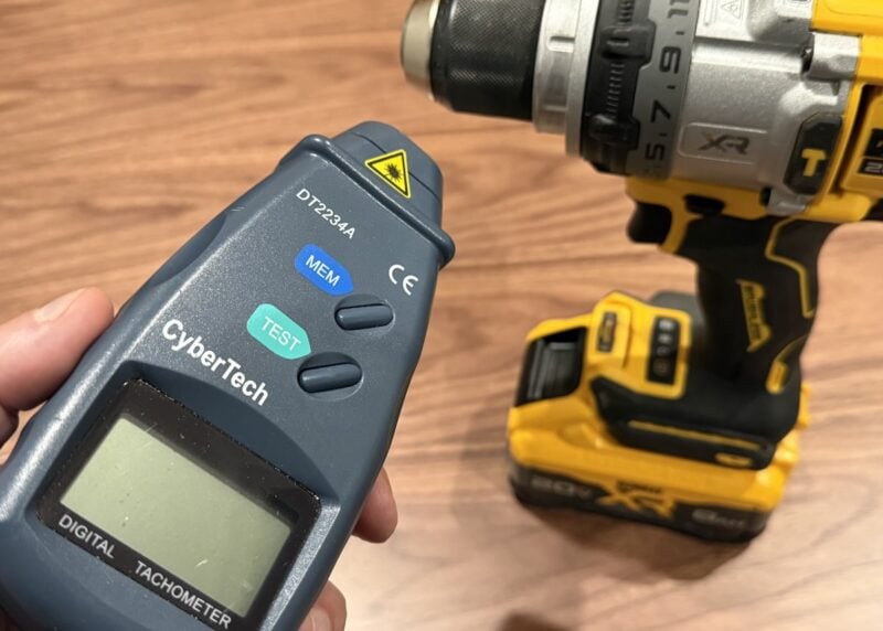 Measuring Drill No-Load Speed