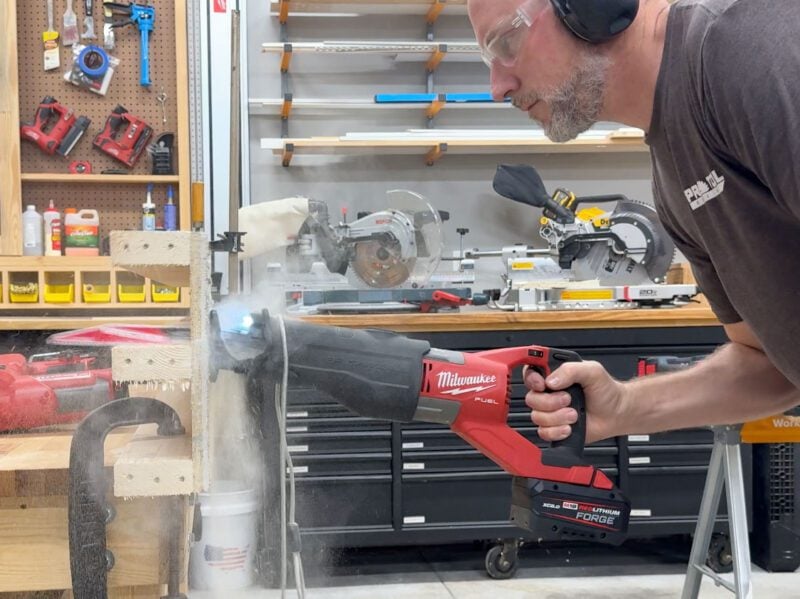 Milwaukee M18 Fuel Super Sawzall Wall Sandwich Test