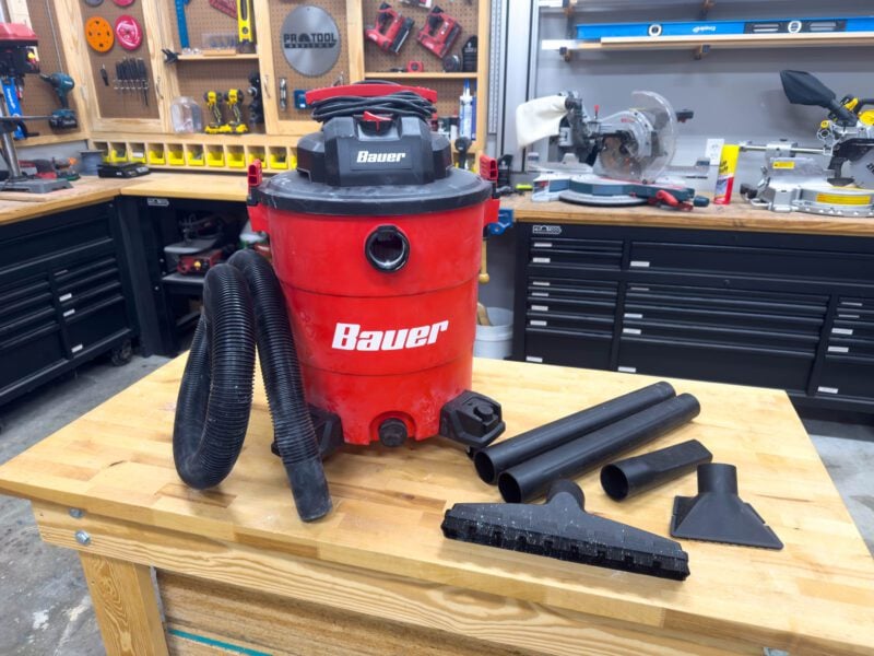 Bauer 14-Gallon Wet Dry Vacuum With nozzles